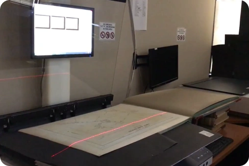 large format bound book scanner