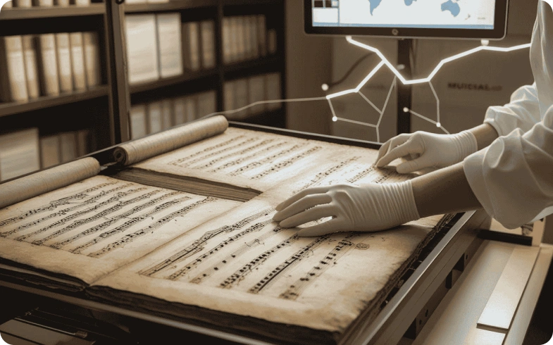 Preservation-grade scan of Beethoven’s orchestral transcription drafts